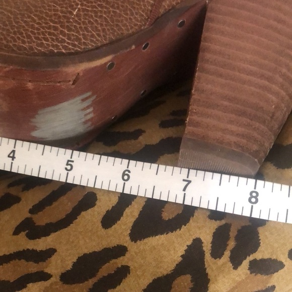 Sam Edelman size 8 brown/ cognac knee high brown stacked heel boots - Picture 13 of 16